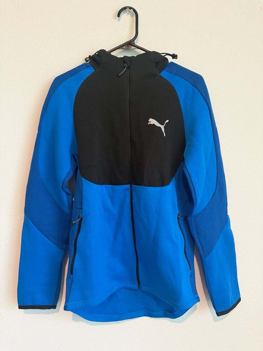 Puma Evostripe Full Zip Hoodie Jacket Blue Black Size S